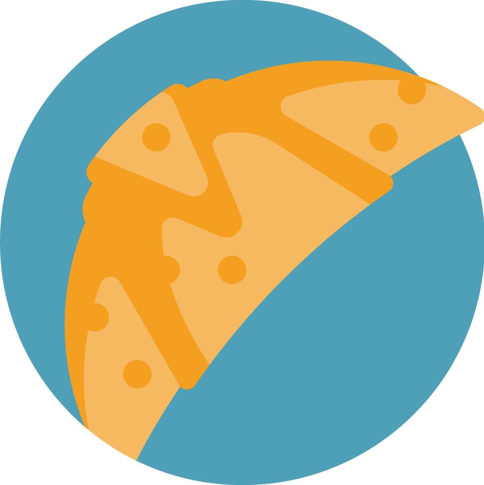 A flat icon of a slice of cheese vector