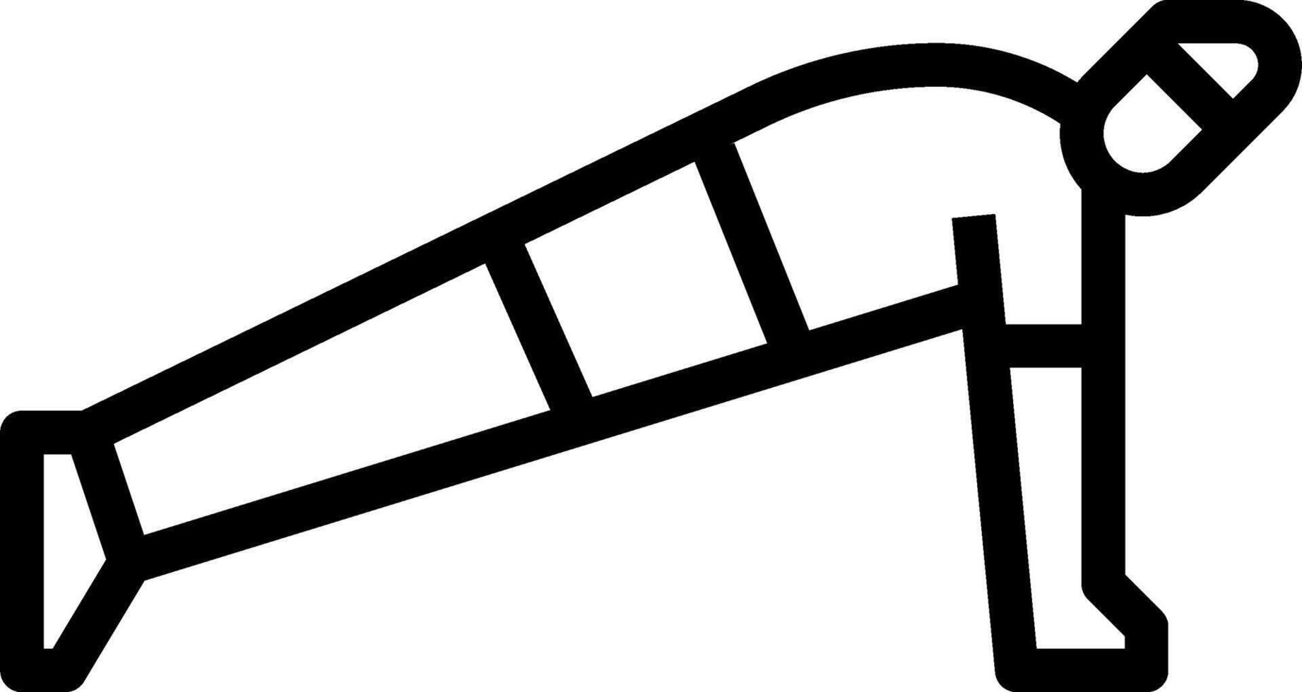A black and white illustration of a man doing push ups vector