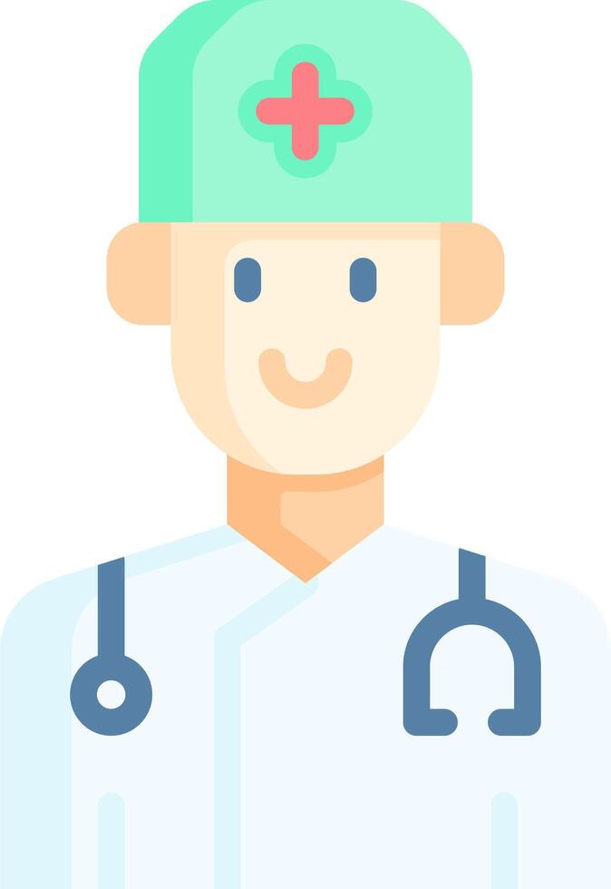 A cartoon doctor with a stethoscope vector