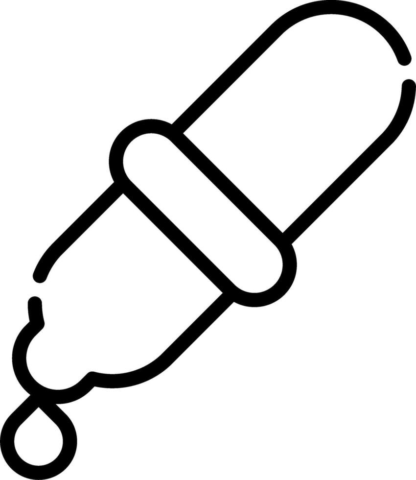 A black and white outline of a pill vector