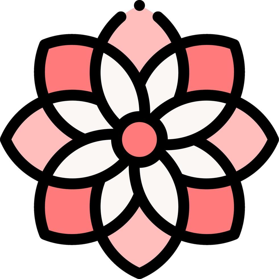 A pink flower with a white center vector