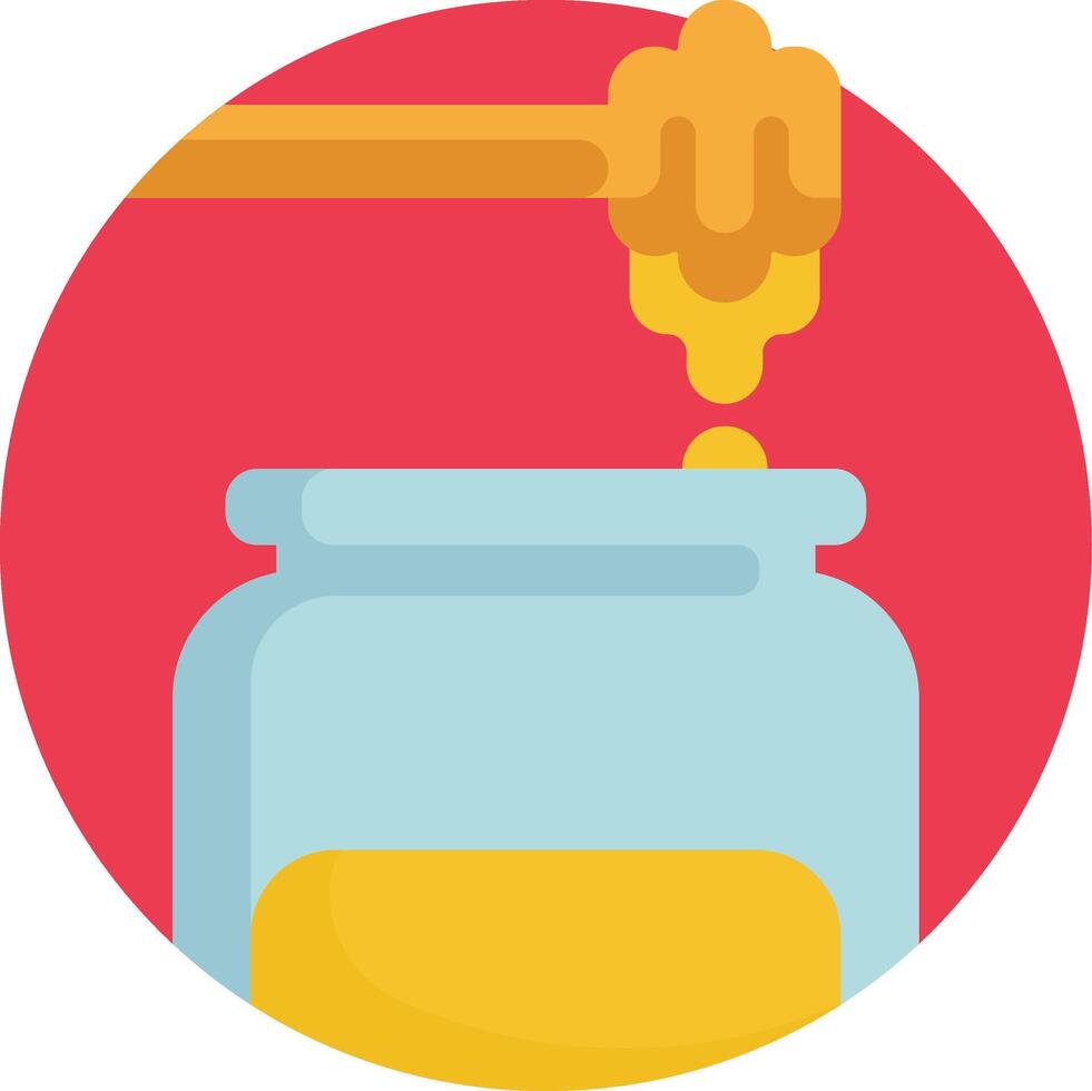 Honey jar with a spoon and a spoon vector