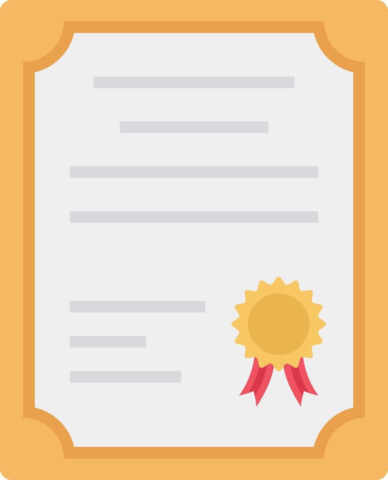Certificate icon illustration vector