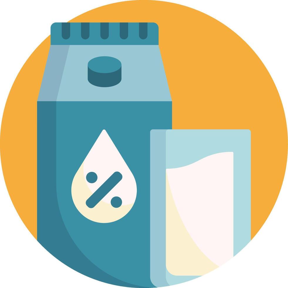 A milk carton and a glass of milk vector