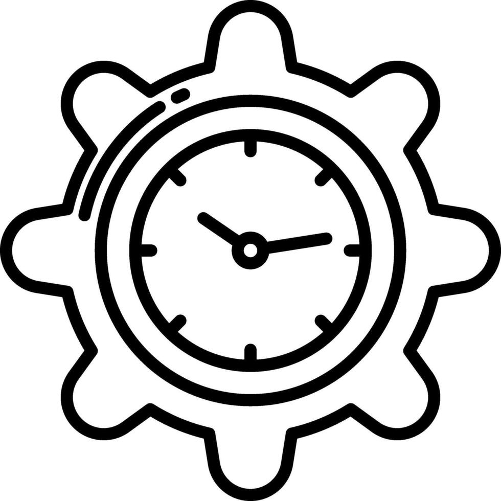 Clock gear icon vector