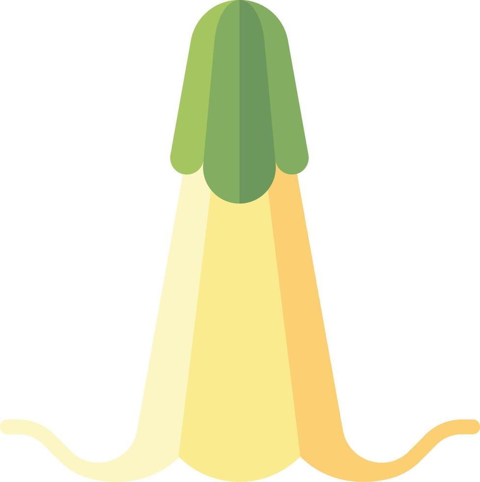 A yellow squash with a green stem vector