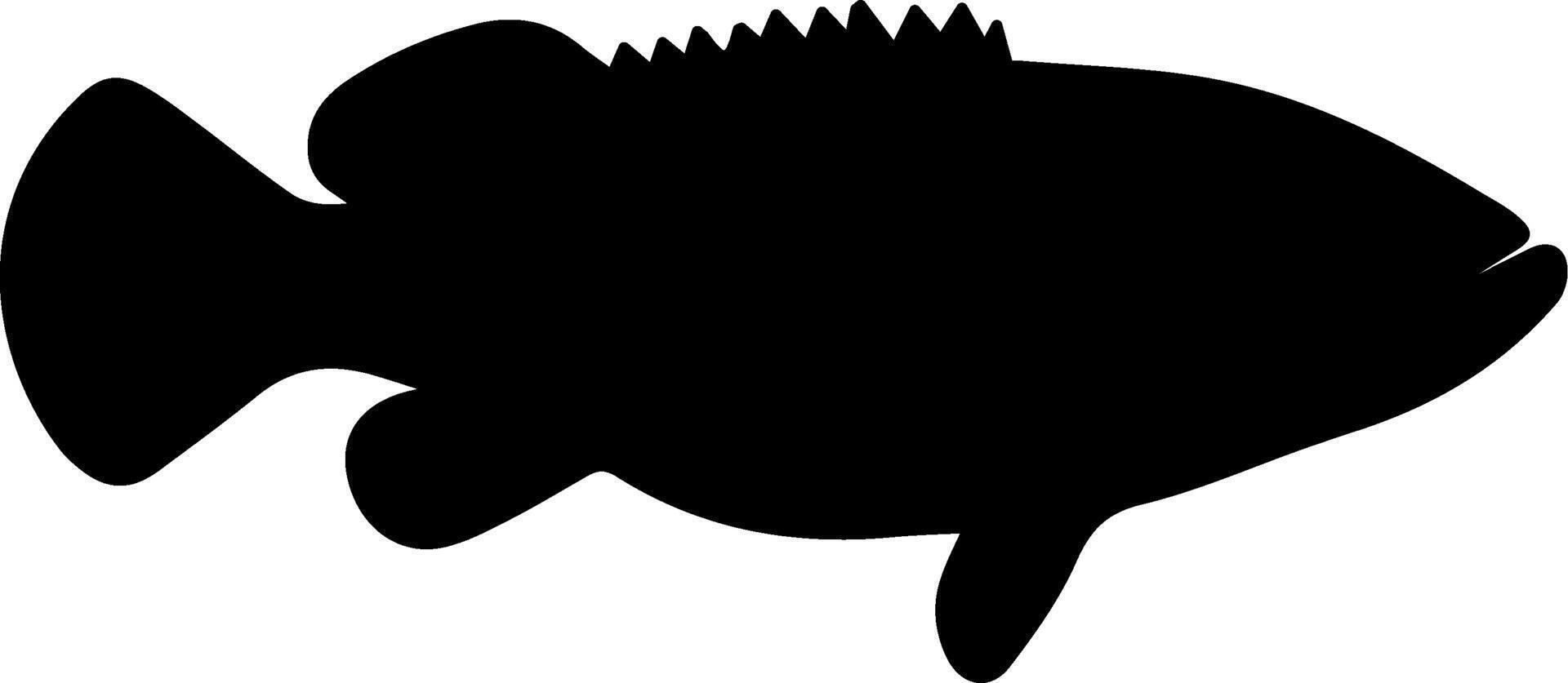 A silhouette of a fish on a white background vector