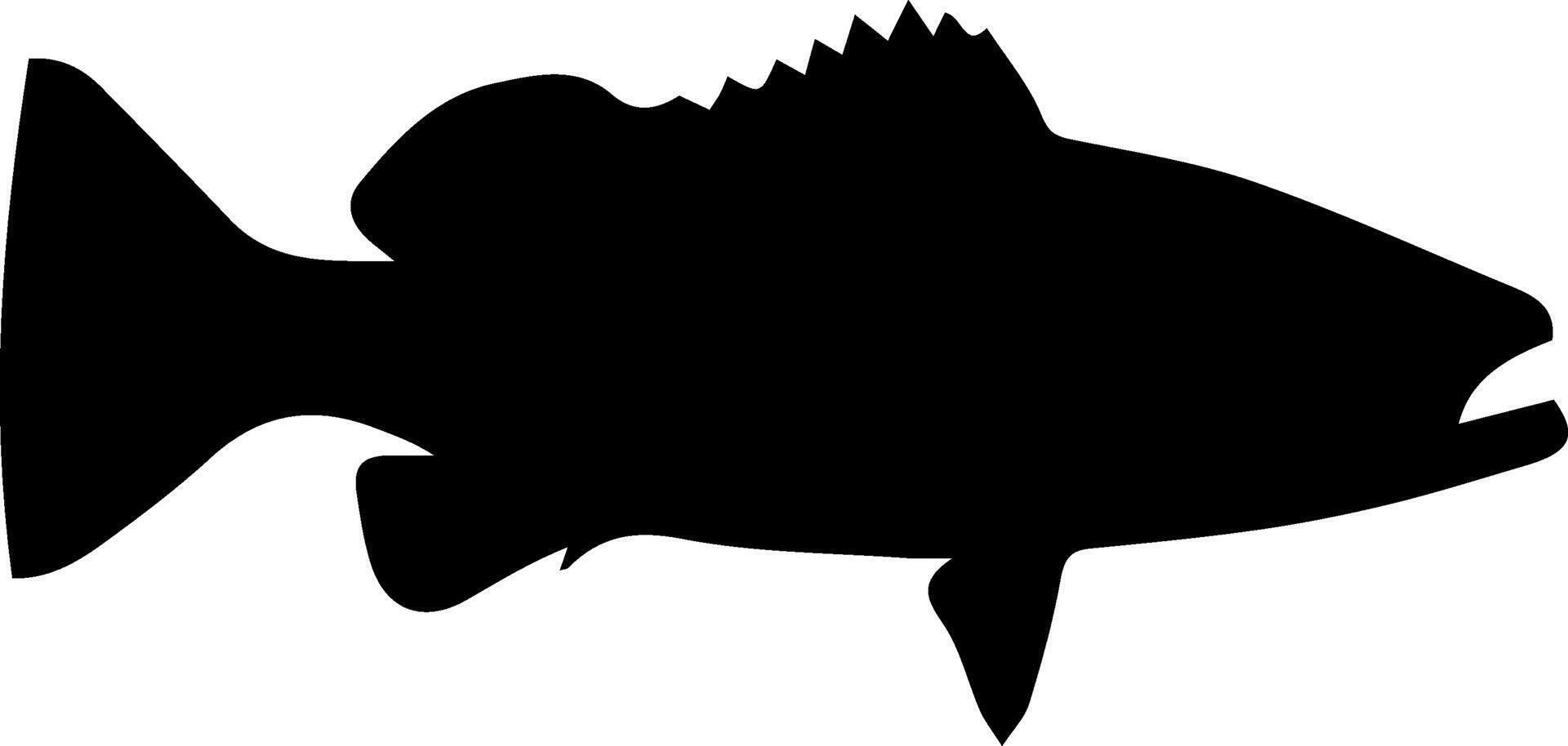 A silhouette of a fish on a white background vector