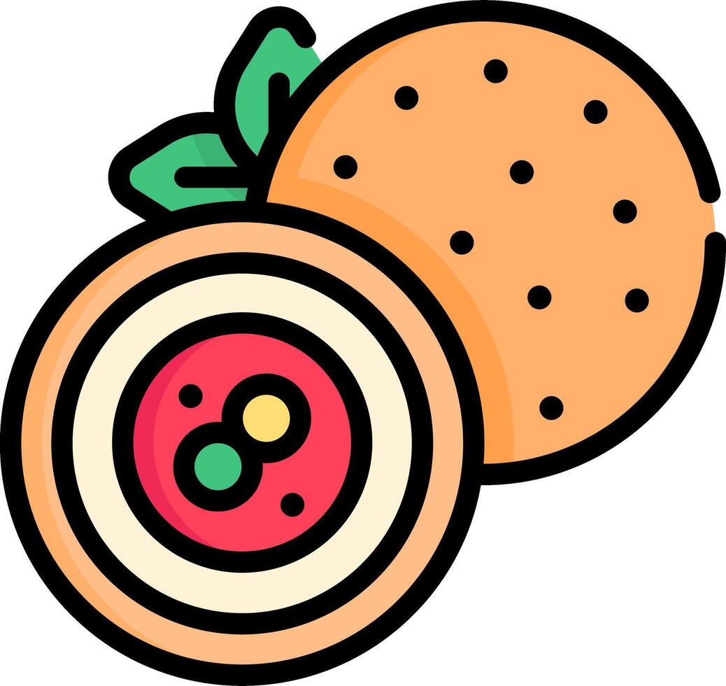An orange and a slice of pizza vector