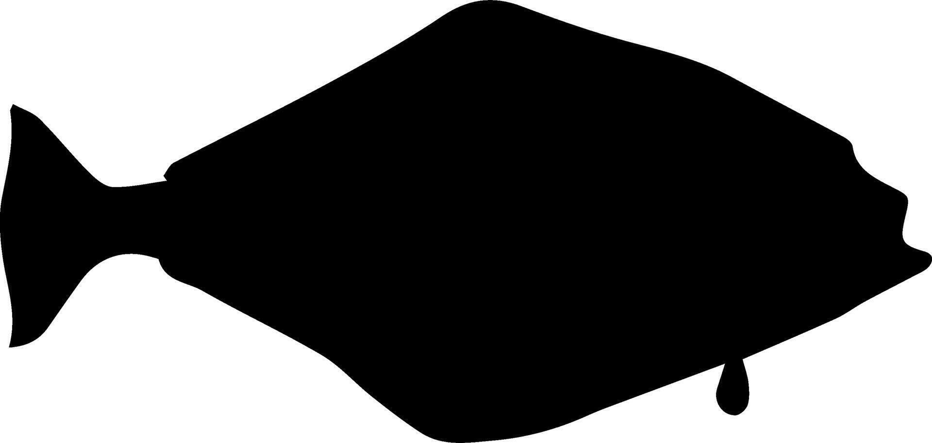 A silhouette of a fish on a white background vector