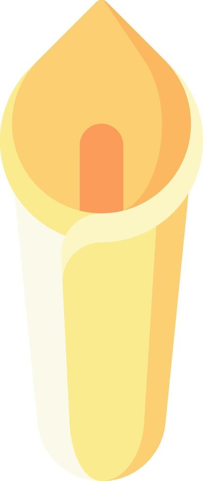 A yellow cup with a lid on it vector