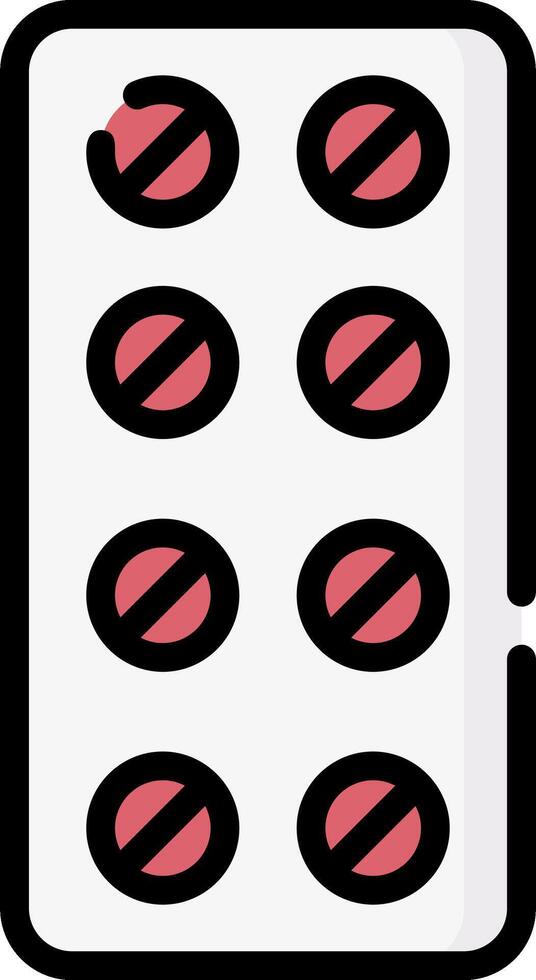 A pill box with red circles on it vector