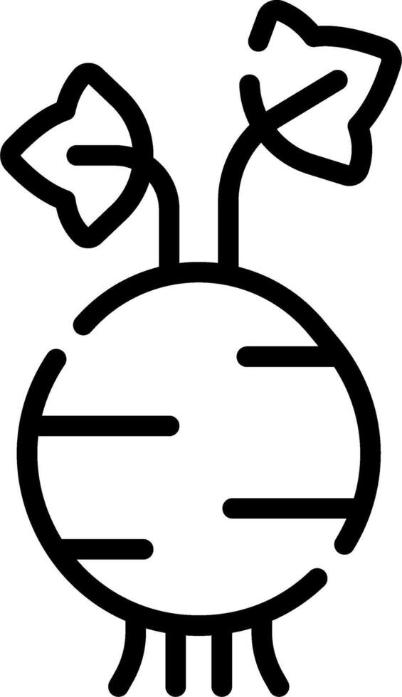 A black and white drawing of a vegetable vector