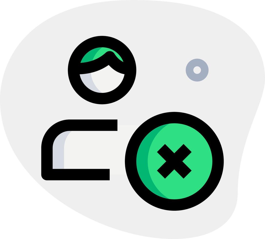 A person with a green cross on their head vector