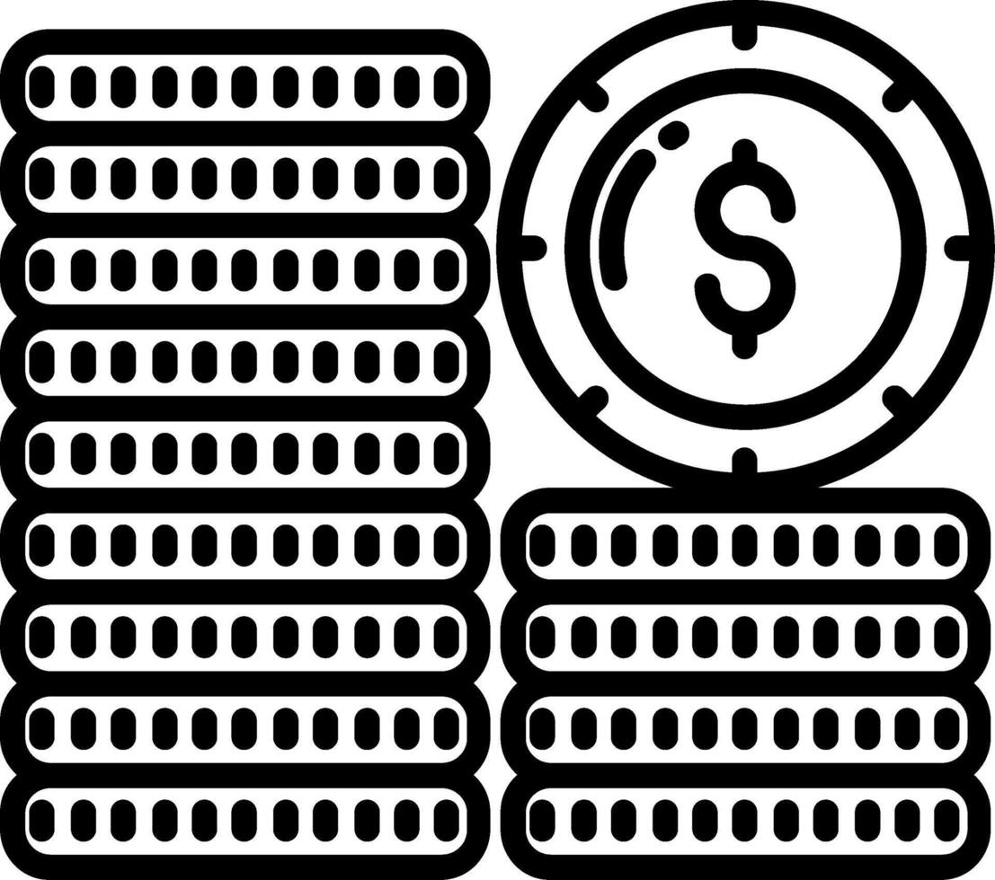 A stack of money and a dollar sign vector