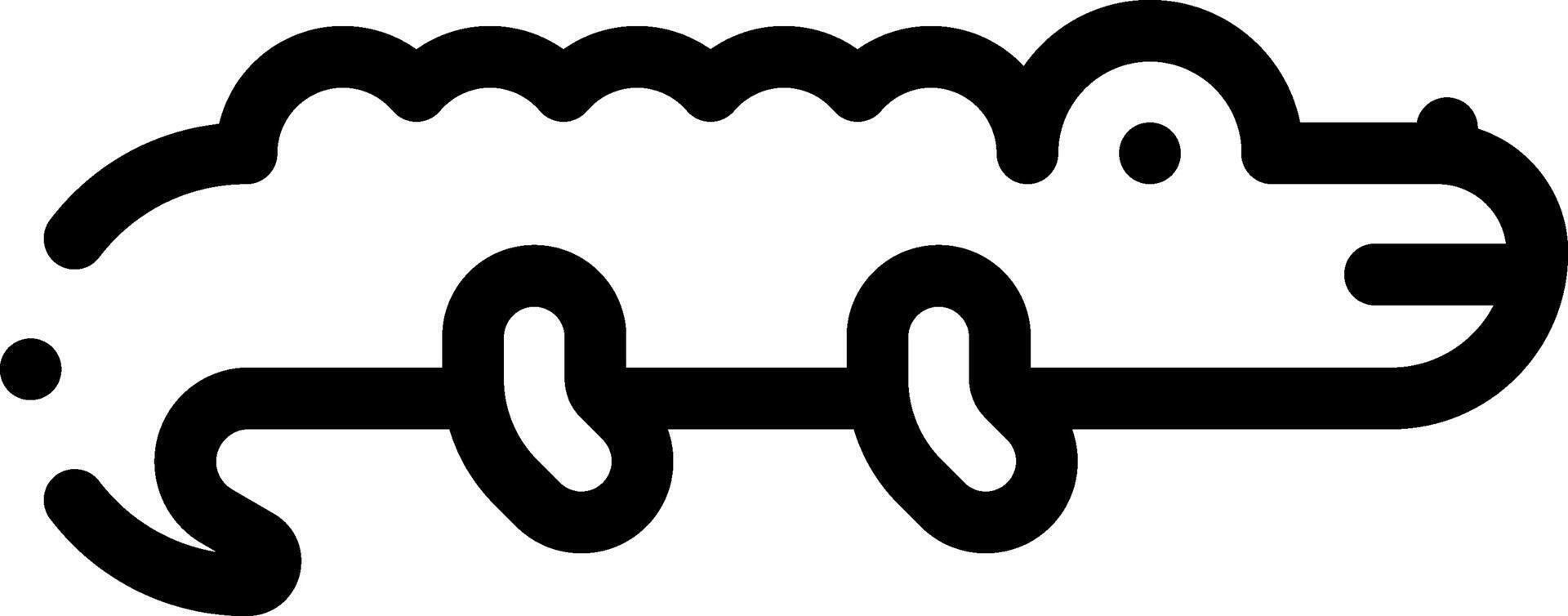 A crocodile is shown in a black and white drawing vector
