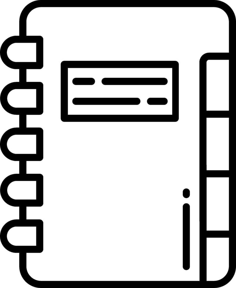 A notebook icon on a white background vector