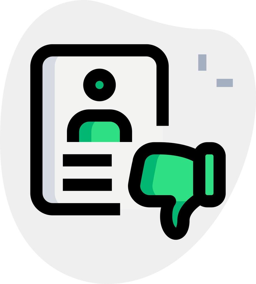 A green thumb pointing at a document with a thumb up vector