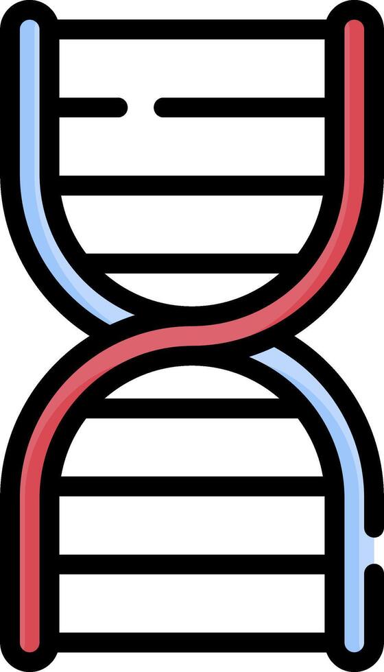 A dna strand with two lines on it vector