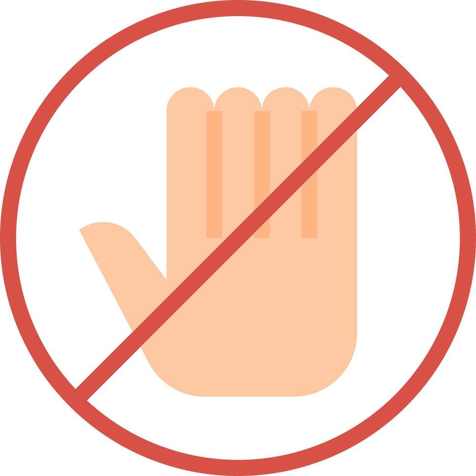 No hand sign vector