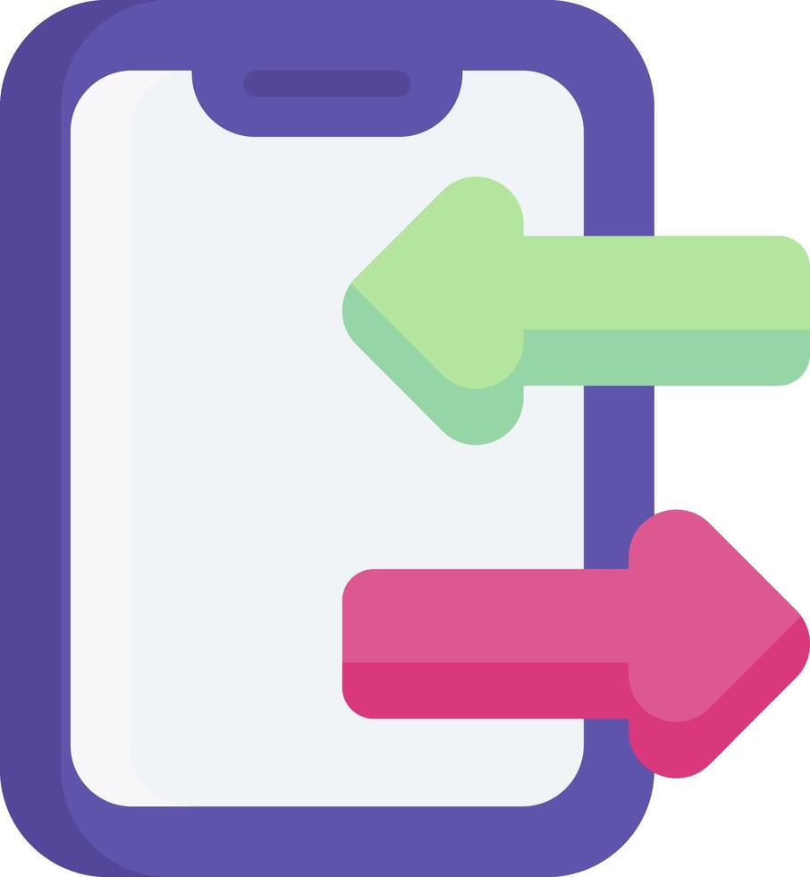 A phone with an arrow pointing to the right vector