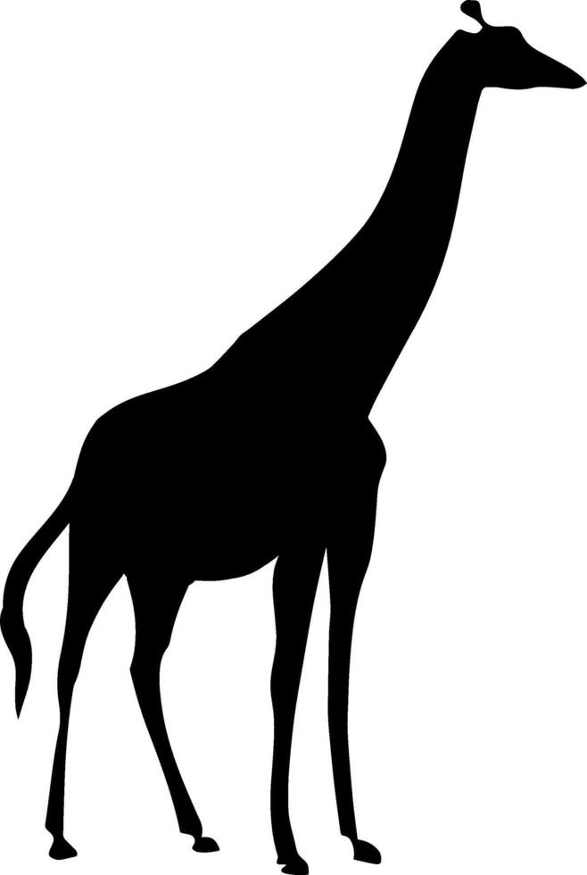 Giraffe silhouette on white background vector