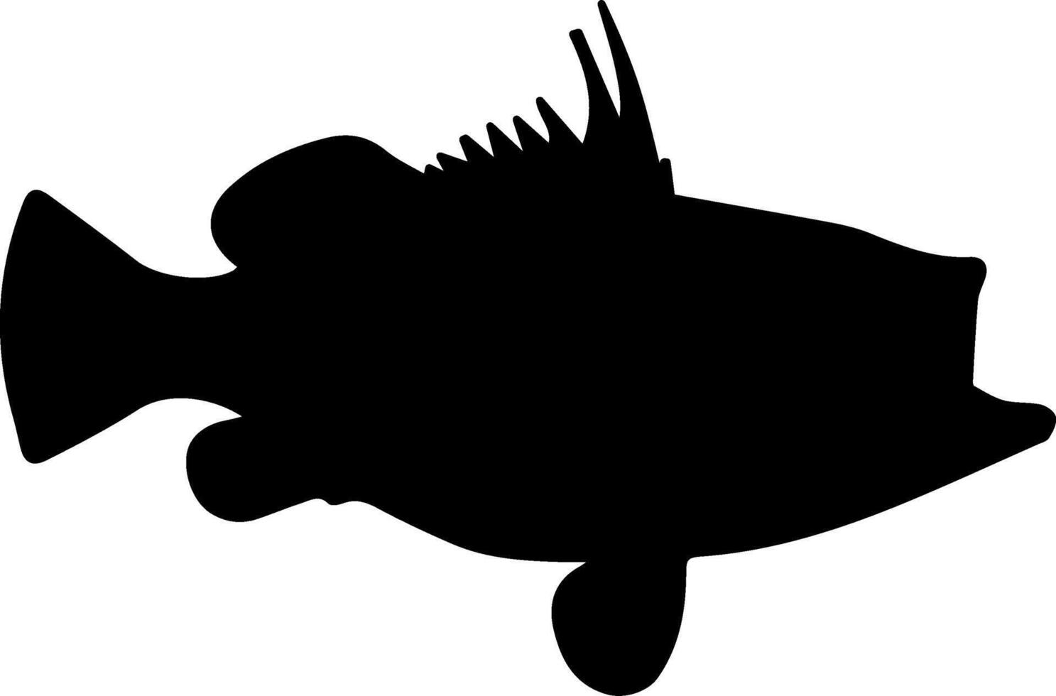 A silhouette of a fish on a white background vector
