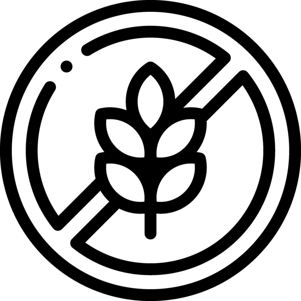 No wheat icon illustration vector