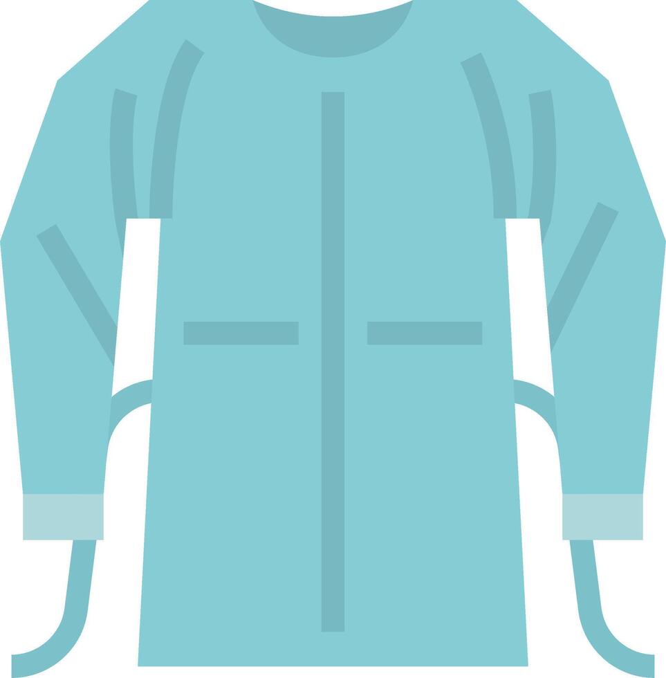 An illustration of a blue medical gown vector
