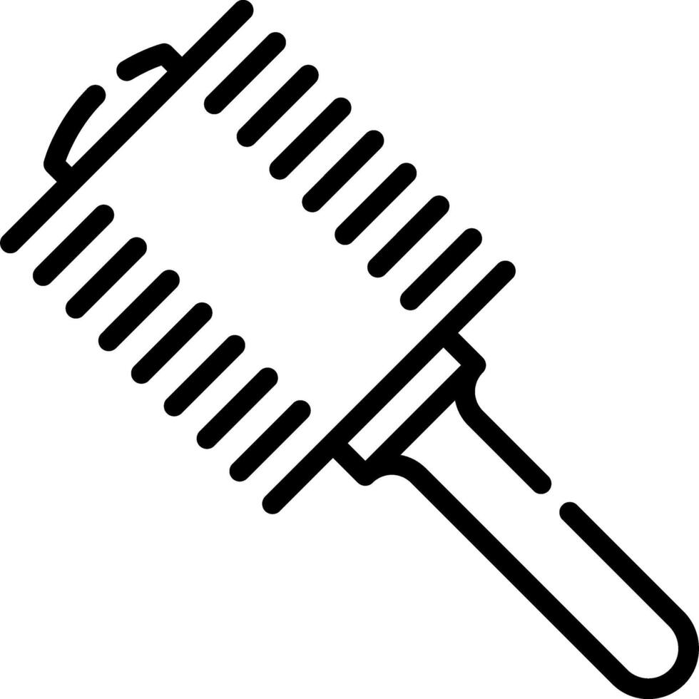 A black and white icon of a hair dryer vector