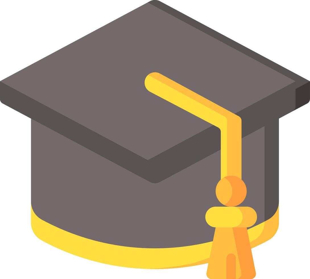 Graduation cap isometric illustration vector