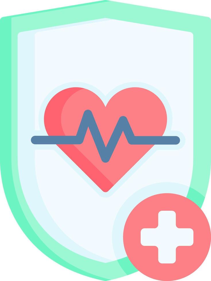 A heart with a heartbeat and a cross vector