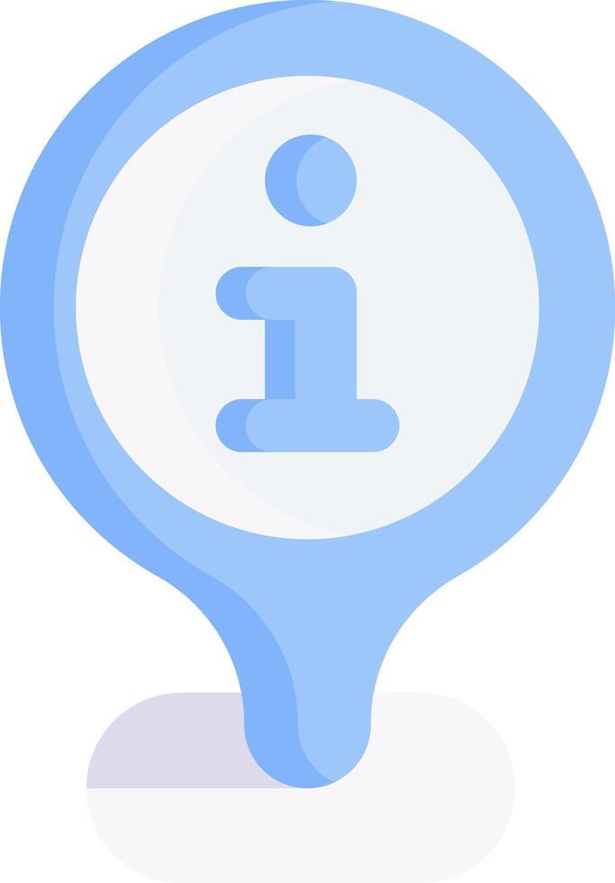 Map pin with the icon of the i vector