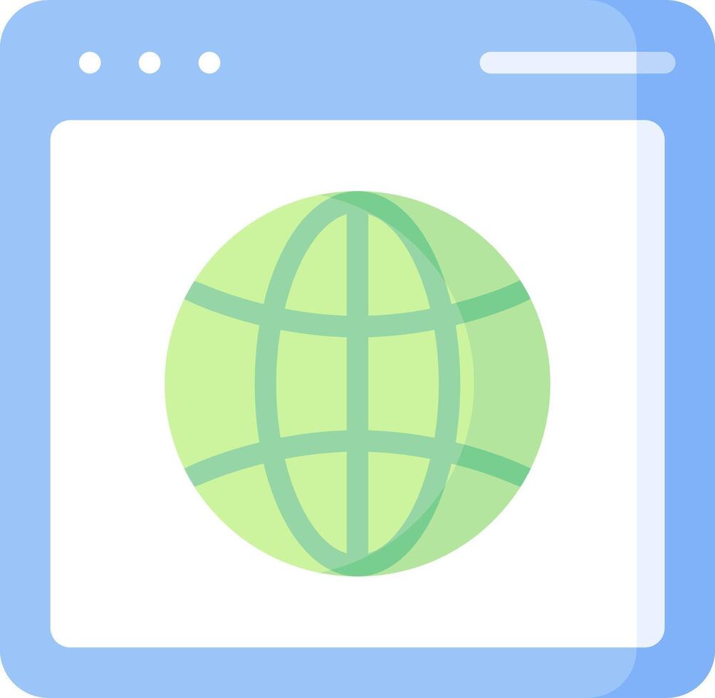 A green globe on a white background vector