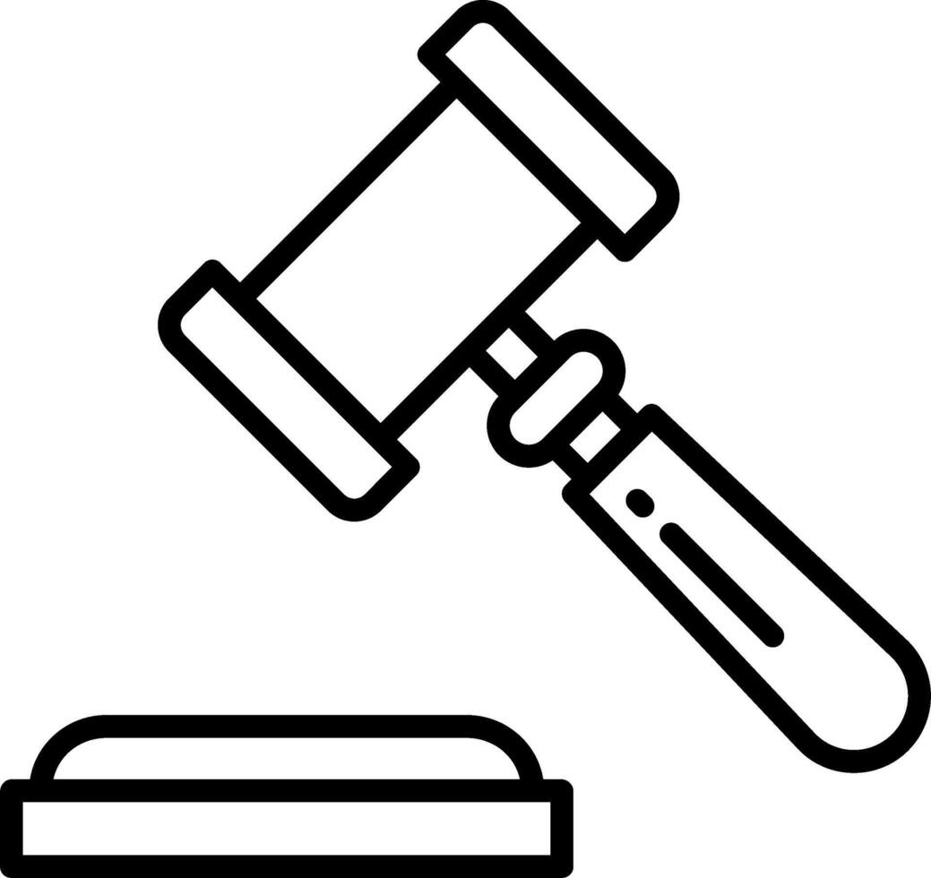 Judge hammer icon vector