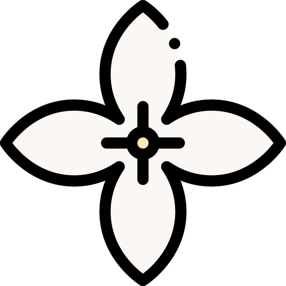 A white flower with a black center vector