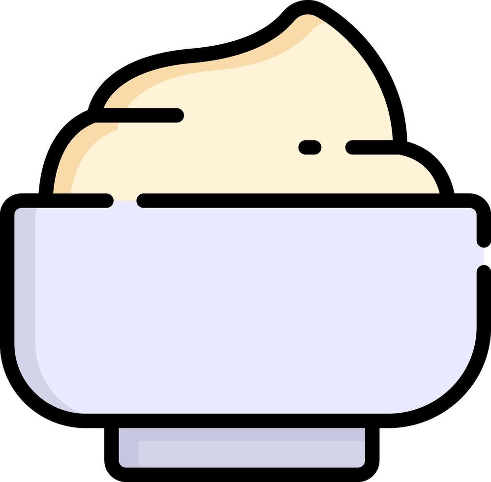 Ice cream in a bowl icon vector