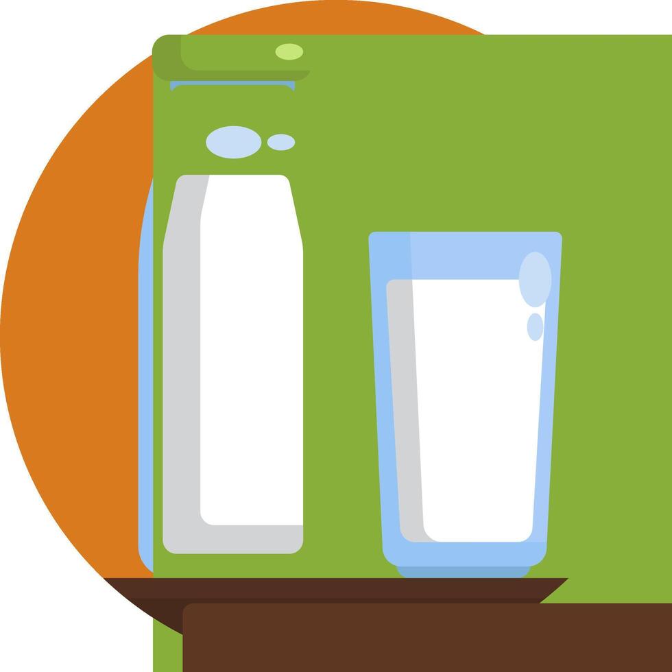 A glass of milk and a bottle of milk vector