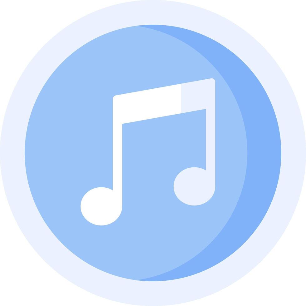 A music note icon in a circle vector
