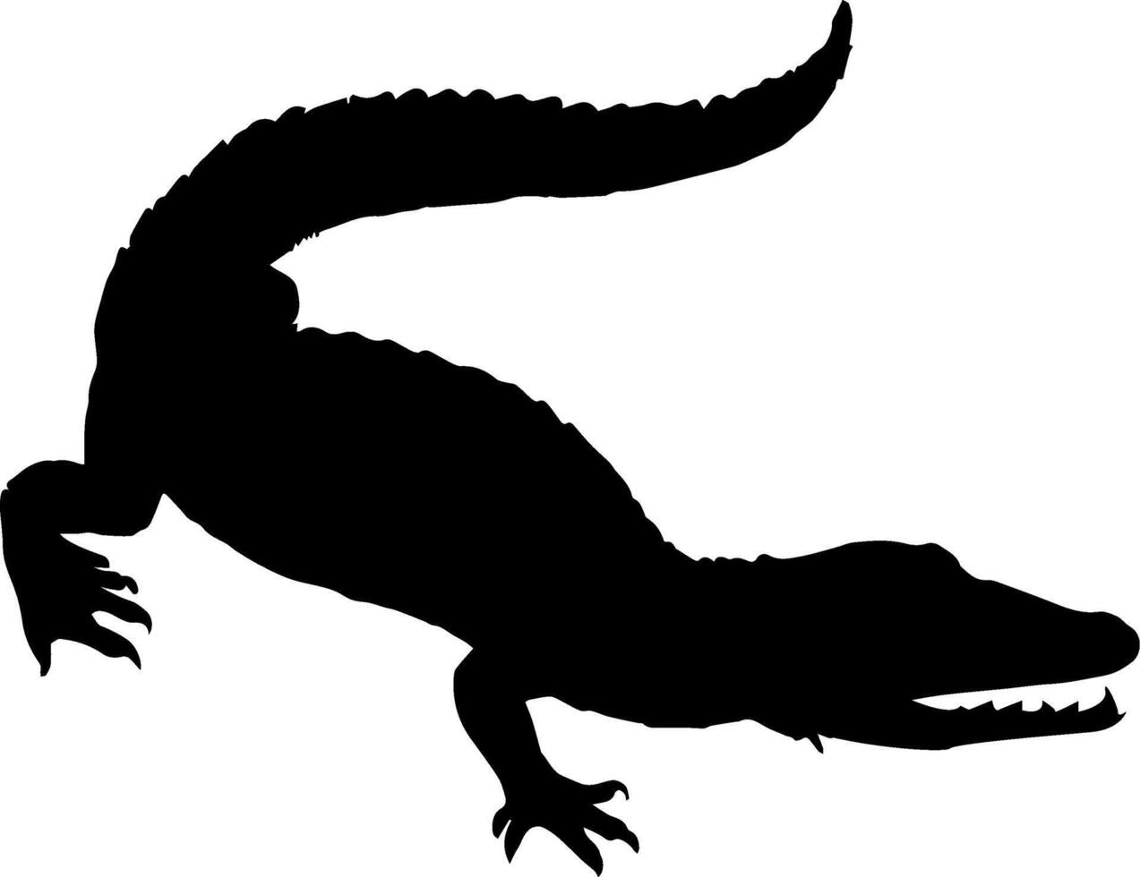 Alligator clip art vector