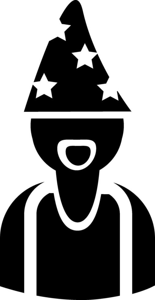 A black and white image of a man wearing a hat vector