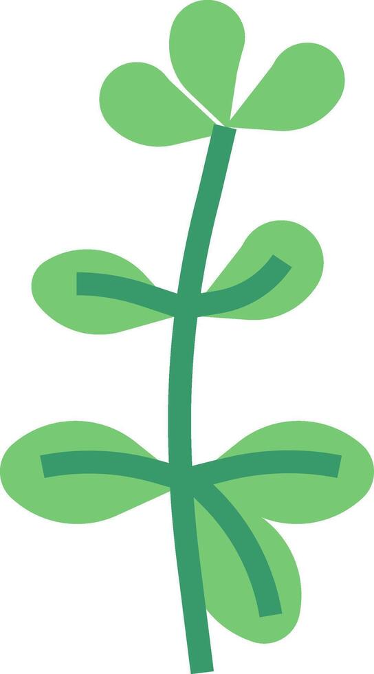 A green plant with four leaves vector