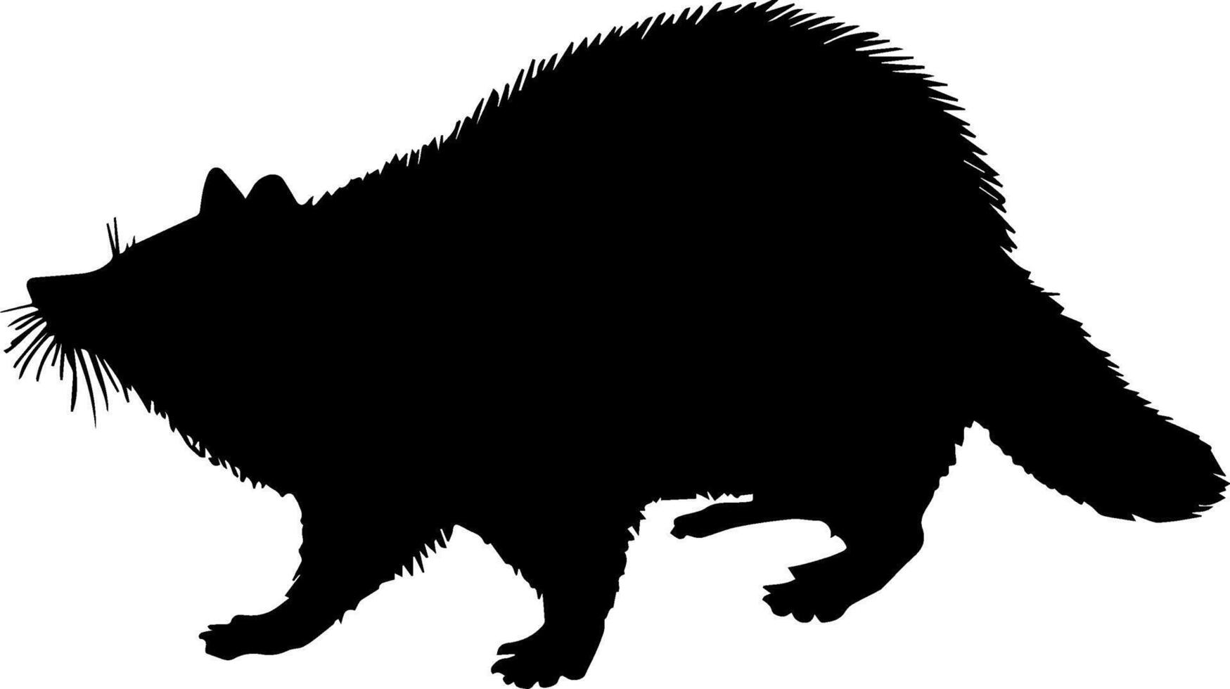 A black silhouette of a cat standing on its hind legs vector