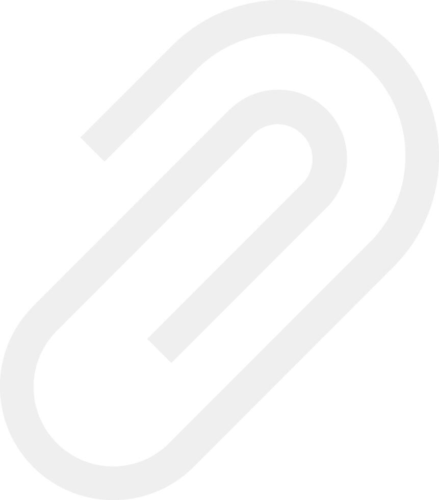 A white paper clip with a black line on it vector