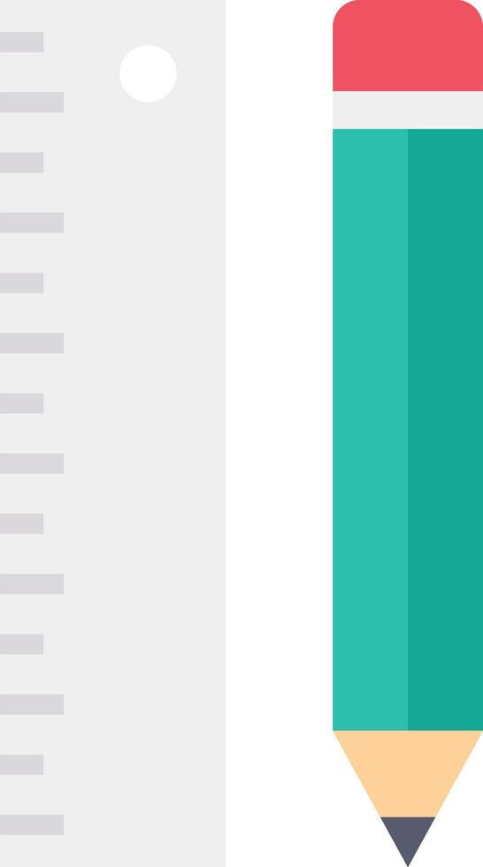 A ruler and pencil are next to each other vector