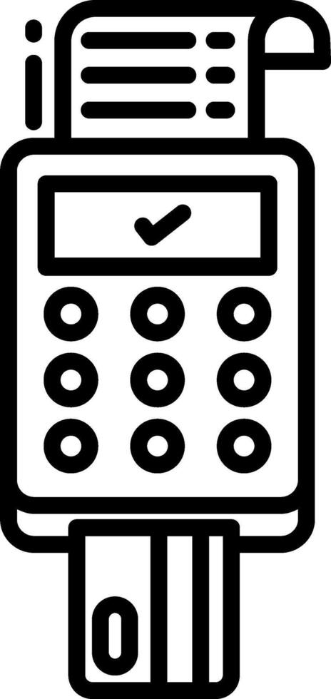 A black and white image of a calculator vector