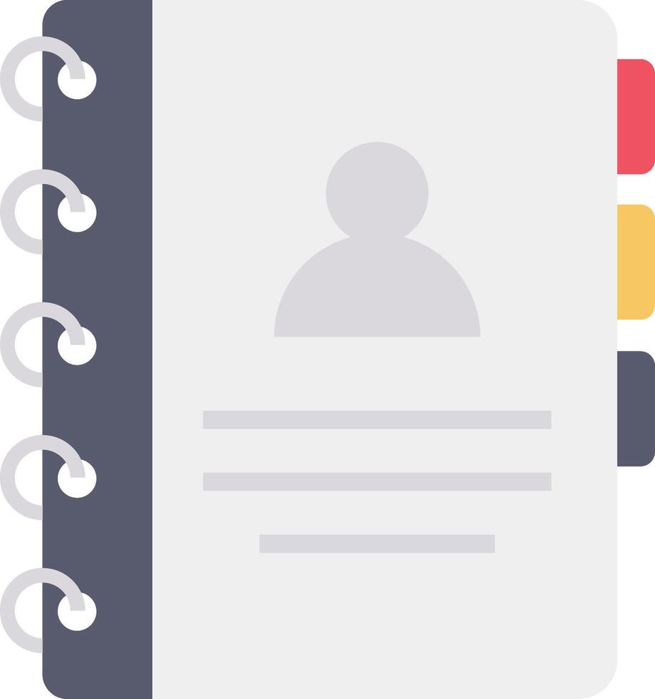 A notebook with a person icon on it vector