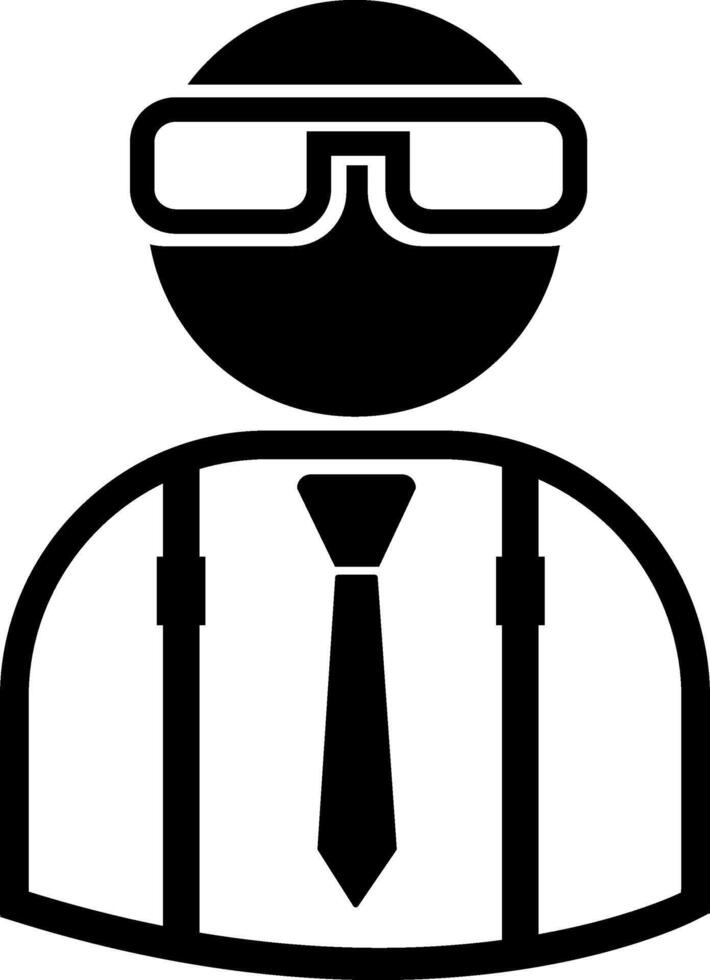 A man wearing glasses and a tie vector