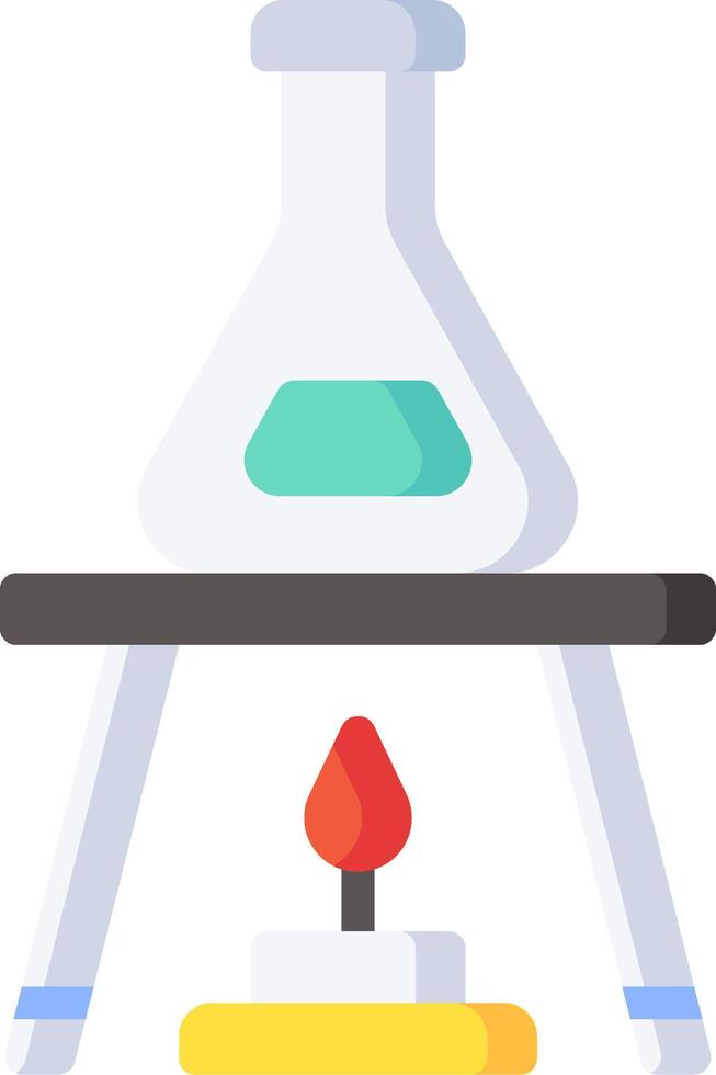 A laboratory flask with a red liquid vector