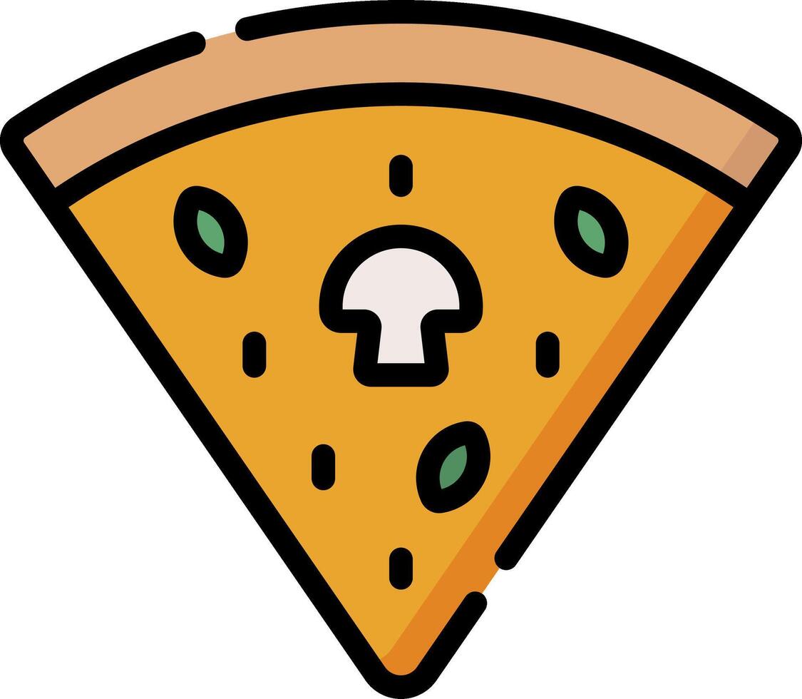 Pizza slice icon illustration vector